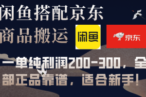 （7892期）闲鱼搭配京东备份库搬运，一单纯利润200-300，全部正品靠谱，适合新手！