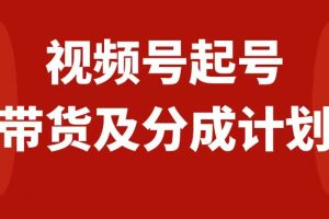 （7944期）视频号快速起号，分成计划及带货，0-1起盘、运营、变现玩法，日入1000+