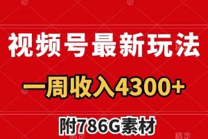 （7969期）视频号最新玩法 广告收益翻倍 几分钟一个作品 一周变现4300+（附786G素材）