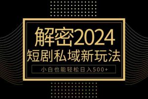 （9951期）10分钟教会你2024玩转短剧私域变现，小白也能轻松日入500+